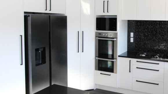 modern kitchen renovation christchurch black and white design