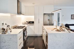 Stunning white feature kitchen
