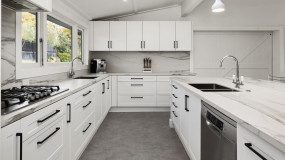 elegant kitchen renovation christchurch white cabinets marble countertops modern design v2