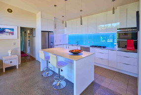 modern white kitchen cabinets corner layout wellington nz