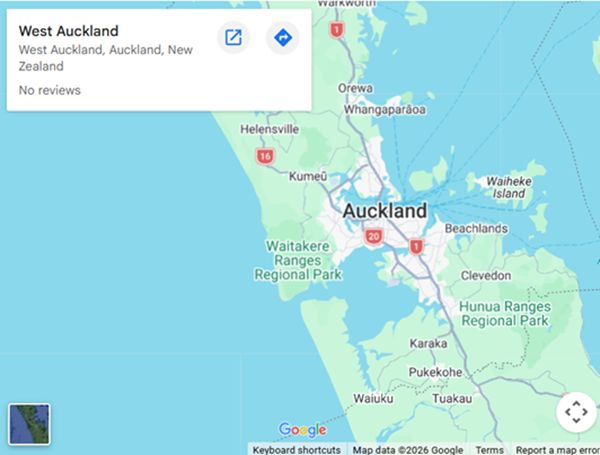 Auckland West map