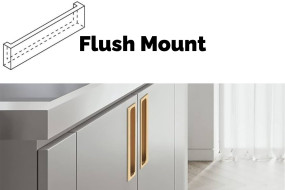 Flush Mount Kitchen Door Pull